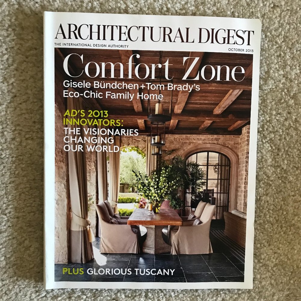 Architectural Digest October 2013 Tom Brady + Giselle